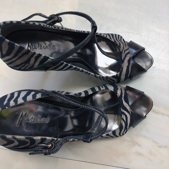 Marciano Brown Zebra Print Lianne Platforms - Picture 2 of 8